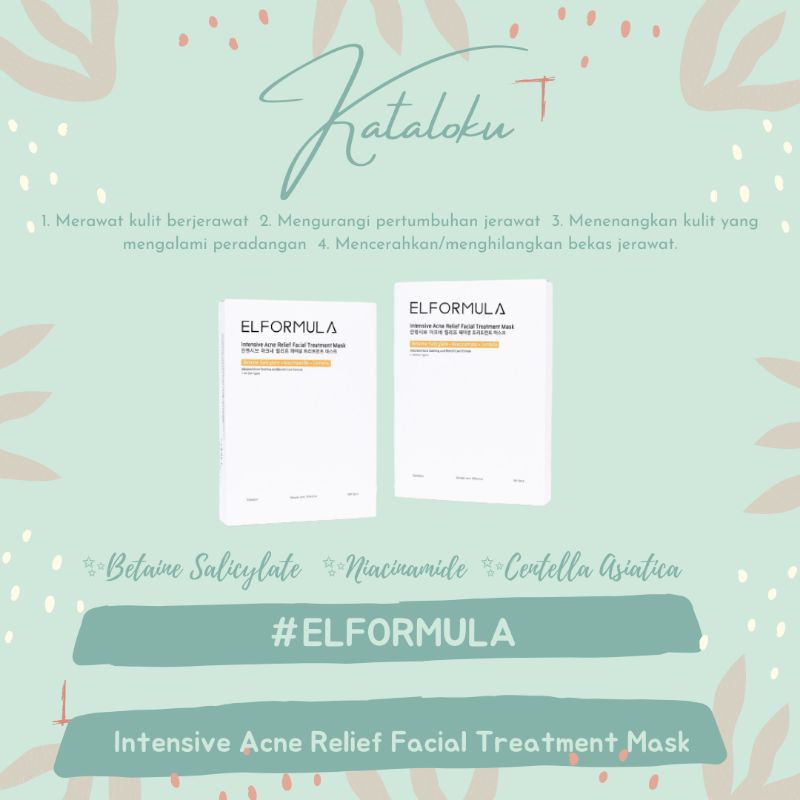 ELFORMULA SHEETMASK FOR ACNE