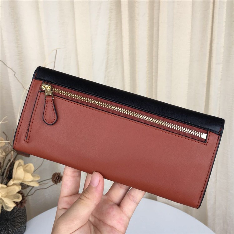 DOMPET panjang lipat wanita women 31547 SOFT WALLET ENVELOPE IN COLORBLOCK SIGNATURE CANVAS long wallet