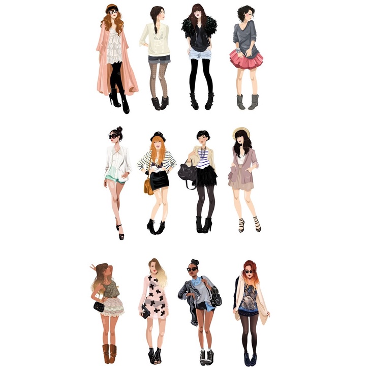 

Journaling Deco - Girls Sticker - Stiker Bujo Motif Girls_05 (10pcs)