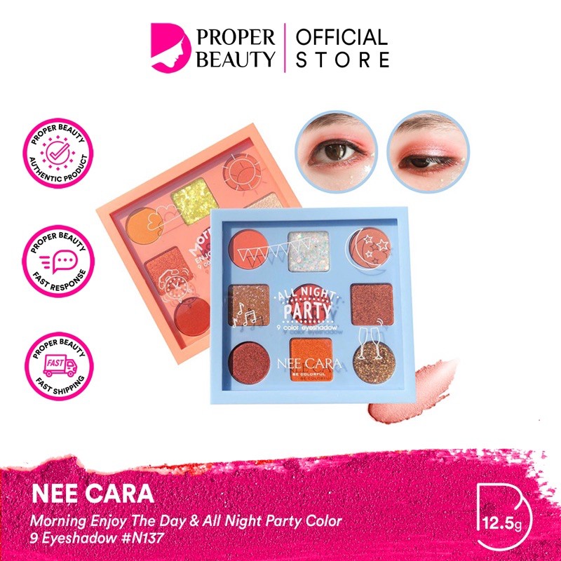 NEE CARA Morning Enjoy The Day &amp; All Night Party Color 9 Eyeshadow #N137 Thailand / Eye Shadow