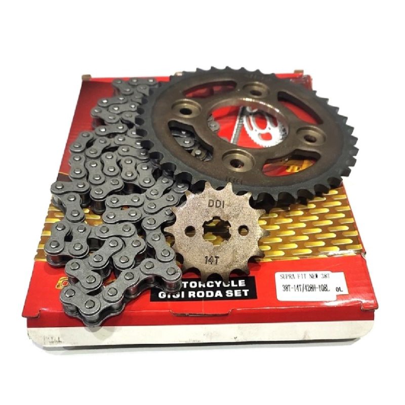 CHAIN KIT DDI SUPRA FIT NEW 38T 428-108L (38T-14T)