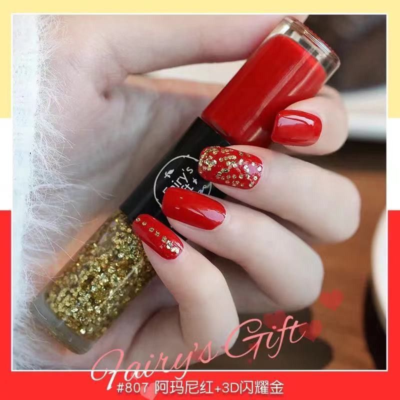 Bundara.id Ko-405 Premium Kutek warna cantik kutek 2in1 Gift spark nail polish Fairys non peel off