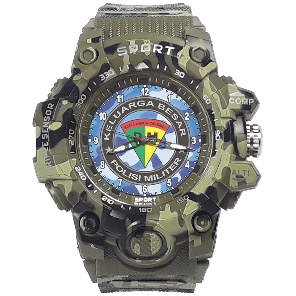 {Istimewa} Jam Tangan PM - POLISI MILITER 11 Hijau Army Water Resistant