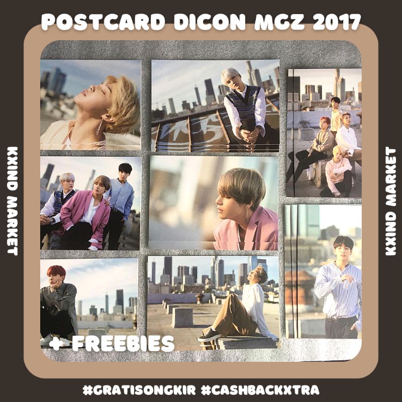 Postcard BTS Dicon 2017 / PC BTS Dicon / album BTS / majalah dicon BTS / PC JK Jungkook Jimin Taehyu