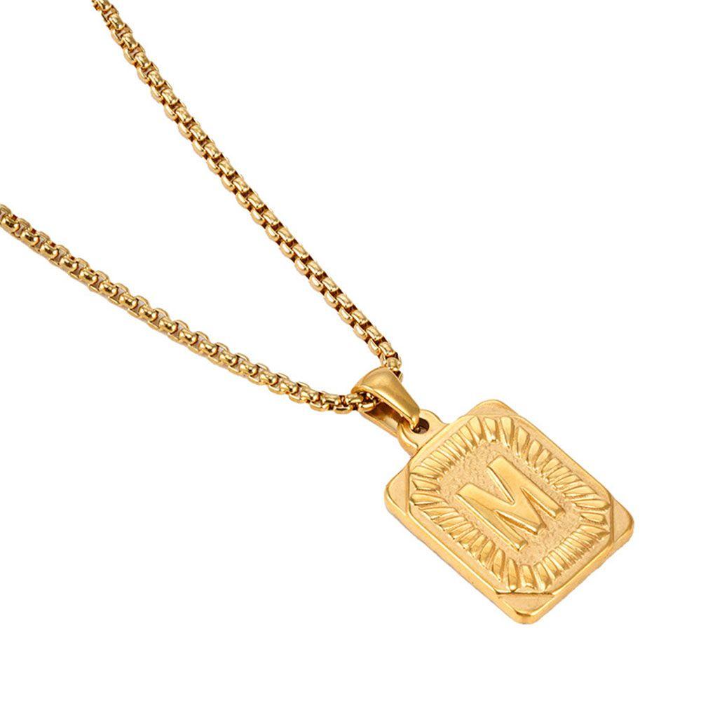 Lily 14K Emas Solid Huruf Liontin Gaya Hip Hop Pria Hadiah Mewah 26huruf A-Z Perhiasan Pesta