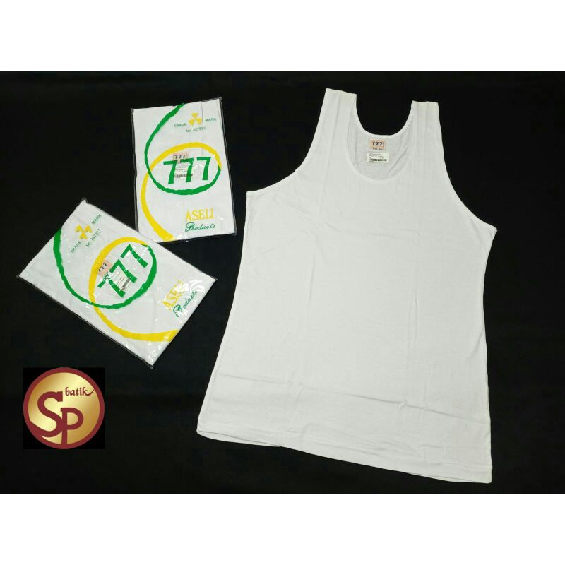 KAOS DALAM PRIA SINGLET 777 PUTIH ASELI 100% ORIGINAL