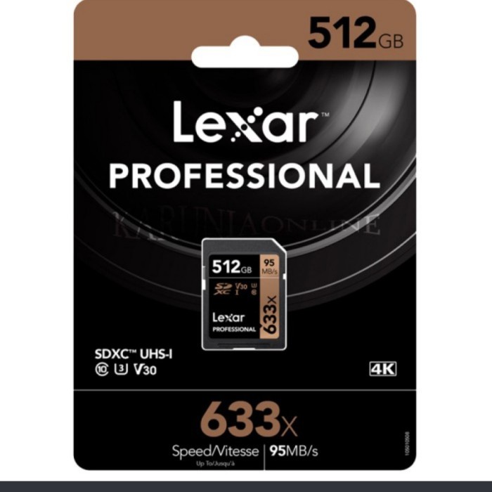 Lexar SD CARD SDHC Lexar 512GB Professional UHS-I SDHC Memory Card 633x