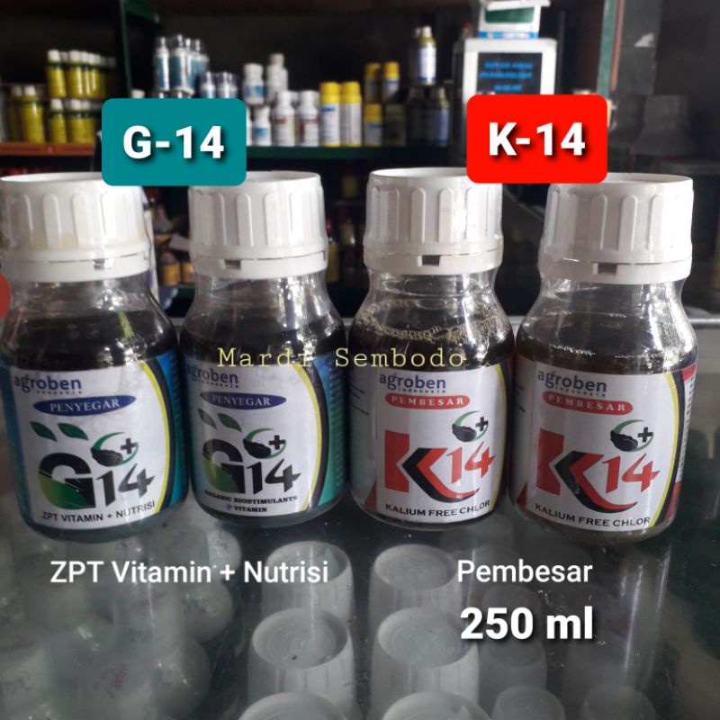 K14 G14 Pembesar ZPT Vitamin Nutrisi umbi kalium free chlor 250 ml
