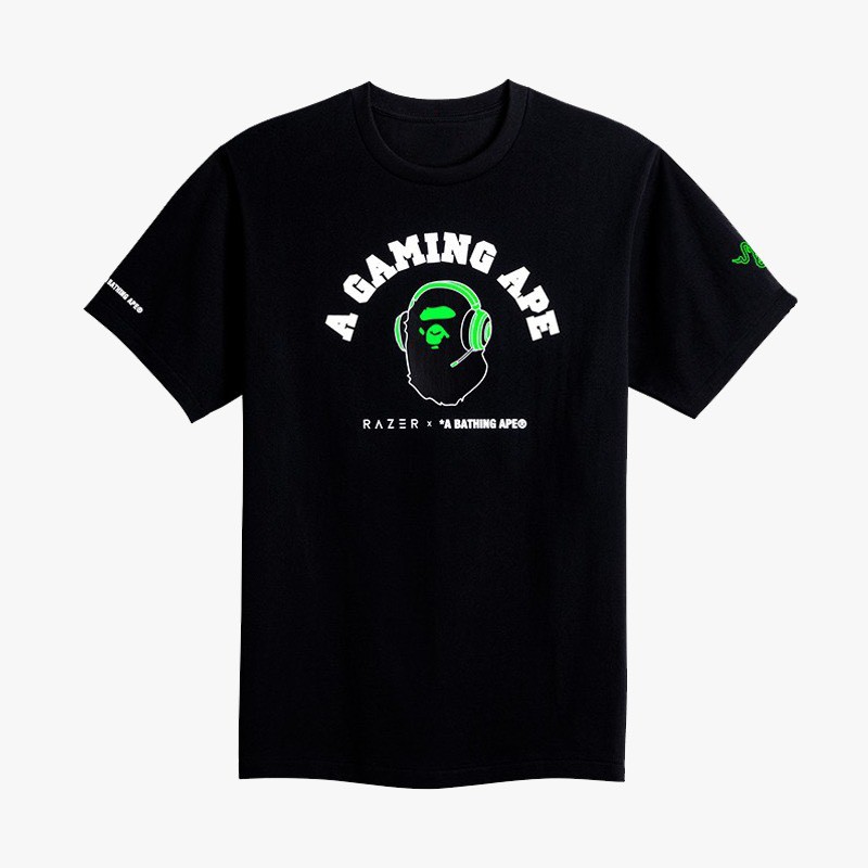 Razer BAPE A Bathing Ape Black T-Shirt