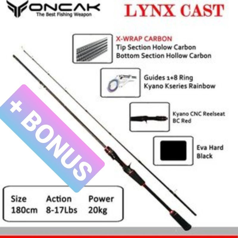 joran bc oncak lynx cast 180 & 198 ( 8 sd 17lbs )