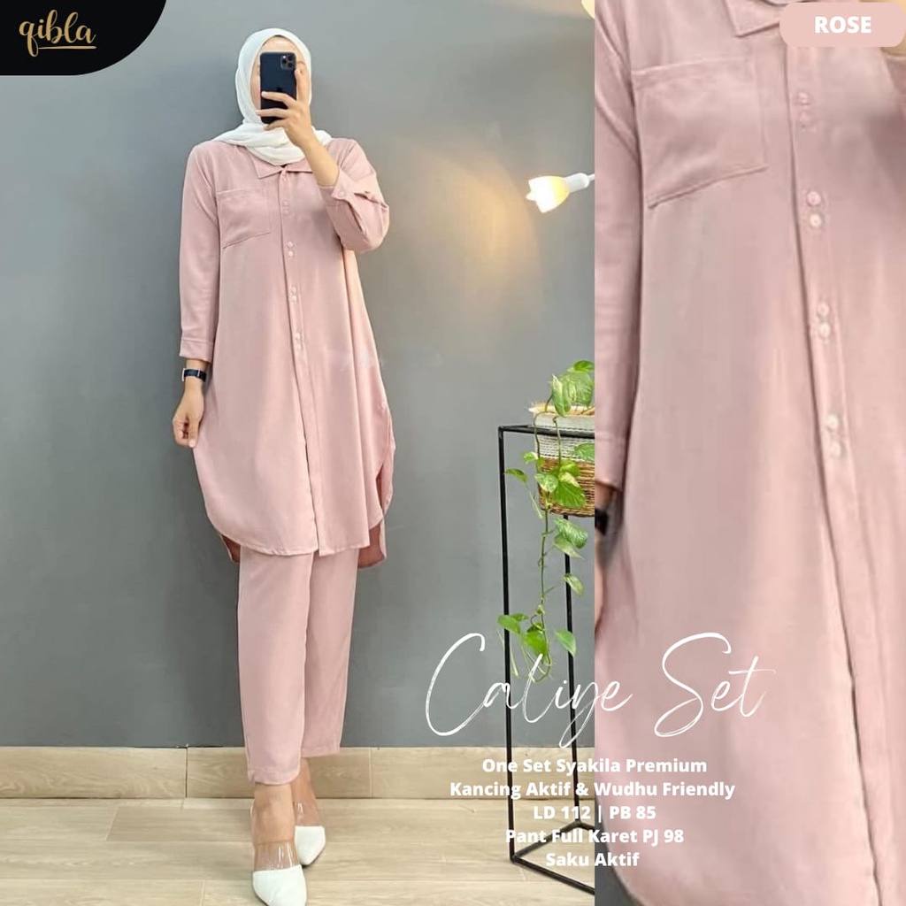 Baju Set Wanita Terbaru 2022 Setelan Atasan & Celana Syakila Premium