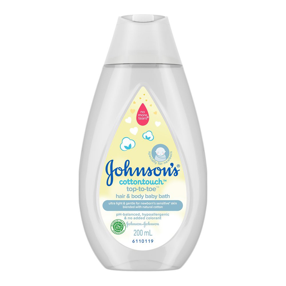 JOHNSONS BABY COTTON TOP TO TOE WASH 200ML / SABUN BAYI