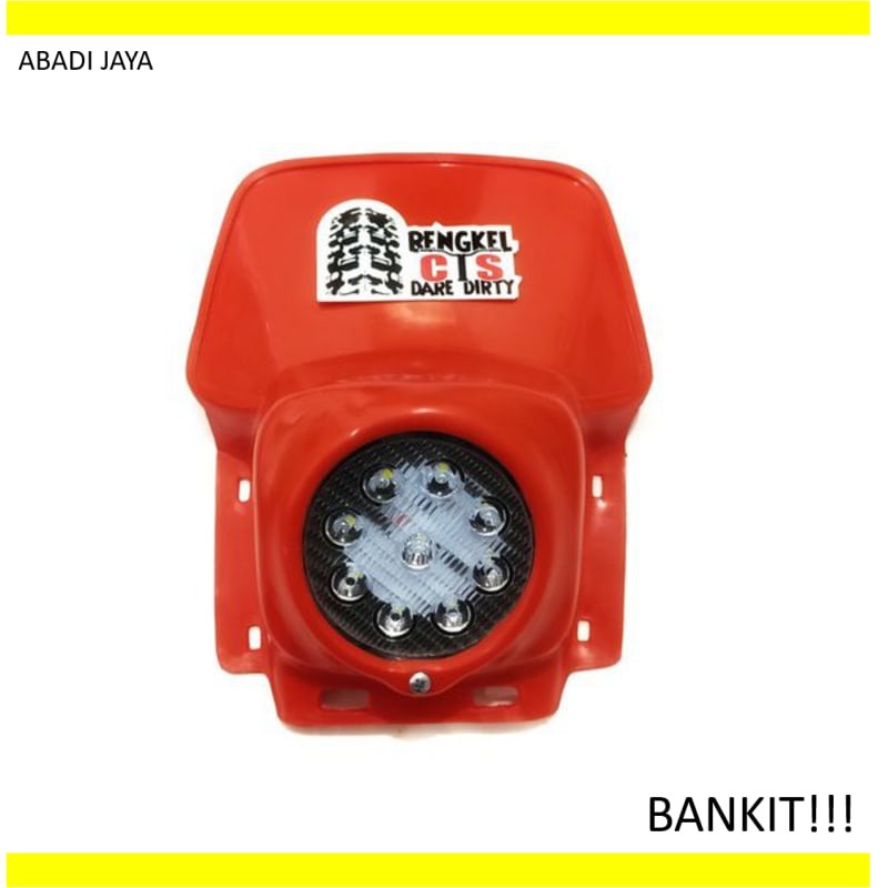 Headlamp Lampu Depan Vintage Trail Klasik LED ELBA aneka warna Jadul murah berkualitas MOTOR