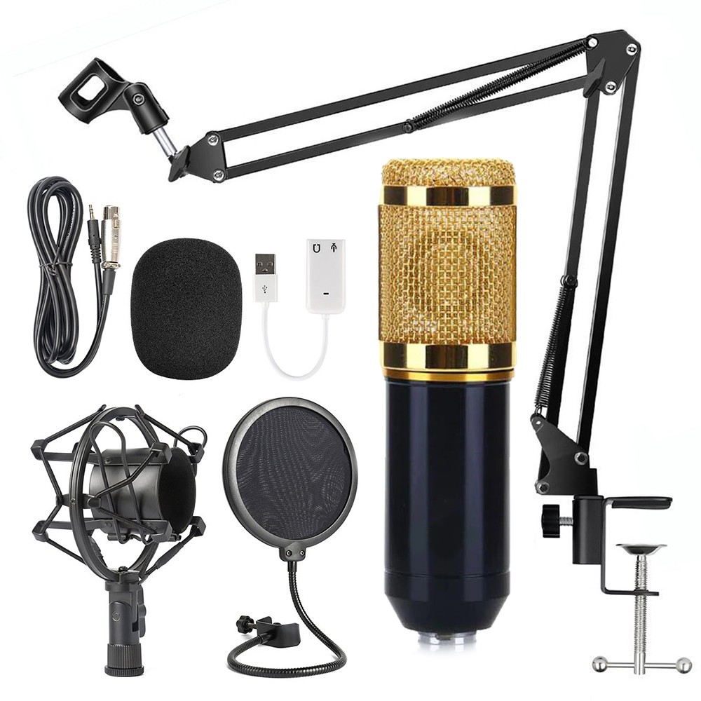 BM-800 Sound Recording FULL SET Shock Mount Microphone Professional Studio Condenser