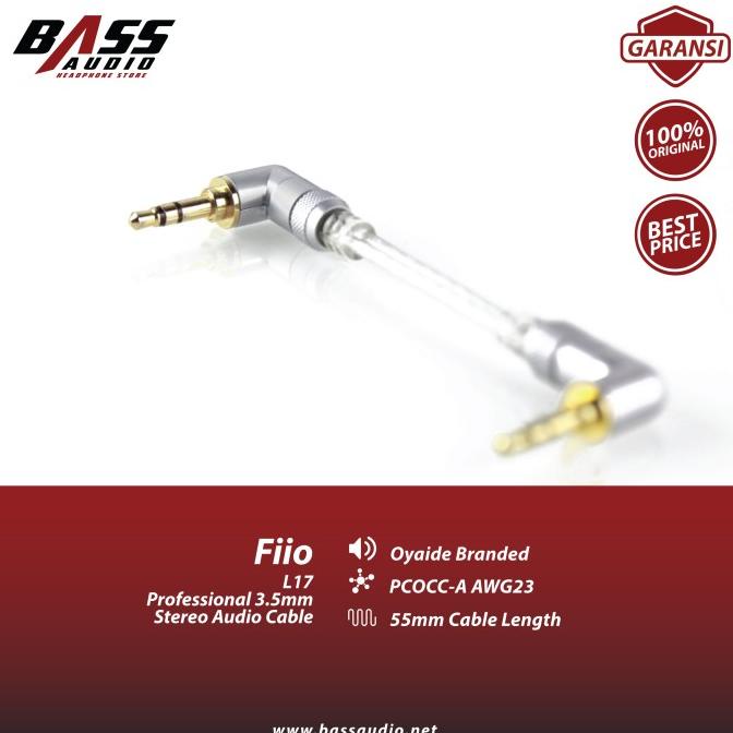 Fiio L17 / L 17 L-Shape 3.5Mm Line Out Short M2M Cable By Oyaide Japan Termurah