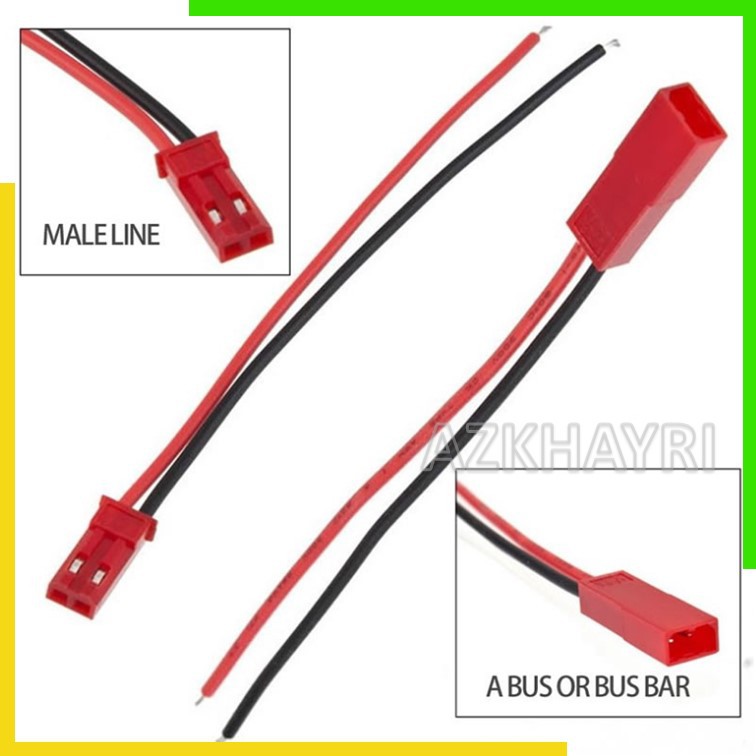 Sepasang Kabel Connector Male Female Konektor Socket jst