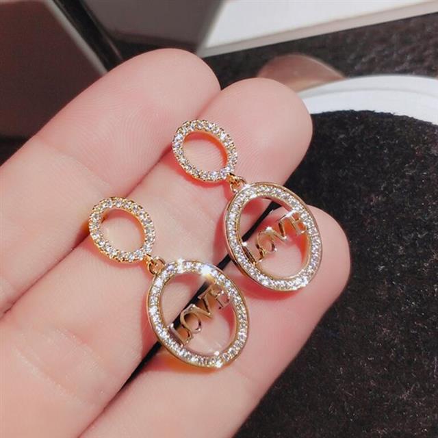 925 jarum perak Oval cocok untuk wajah bulat anting-anting anting-anting anting-anting niche Net mer