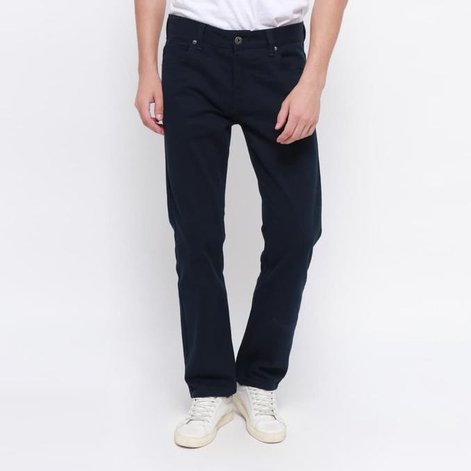 New Product Edwin Celana Jeans Milan-018 Regular Fit Pria Panjang Navy Blue - Navy, 28 Free Ongkir