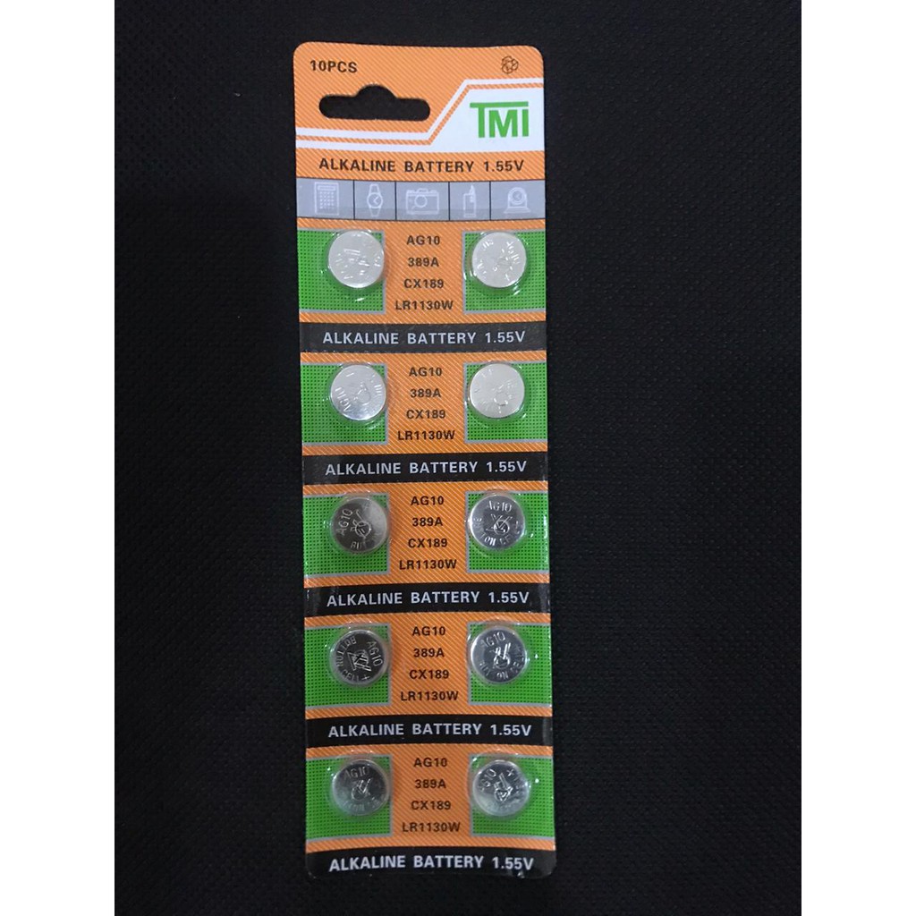 AG10 LR1130 baterai jam kancing battery batere batre batery kecil OLL-389A ISI 10PC