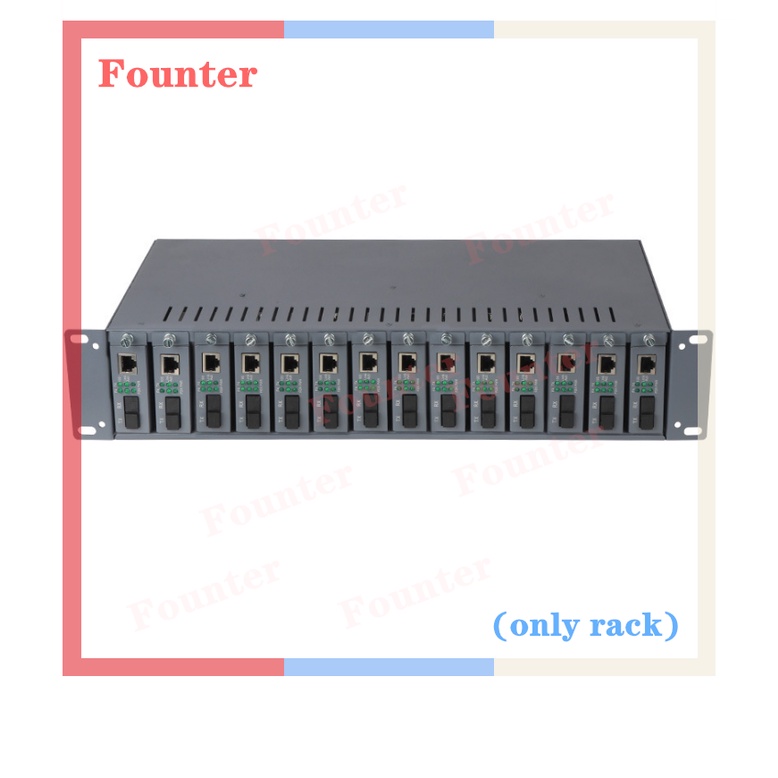 14 Slots Media Converter Rack Transition Fiber optic Media Converter Rack