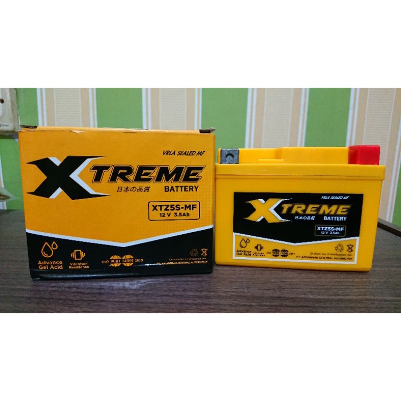 ACCU KERING XTREME XTZ5S-MF12V.3.5AH-Yamaha/Suzuki/honda/kawasaki
