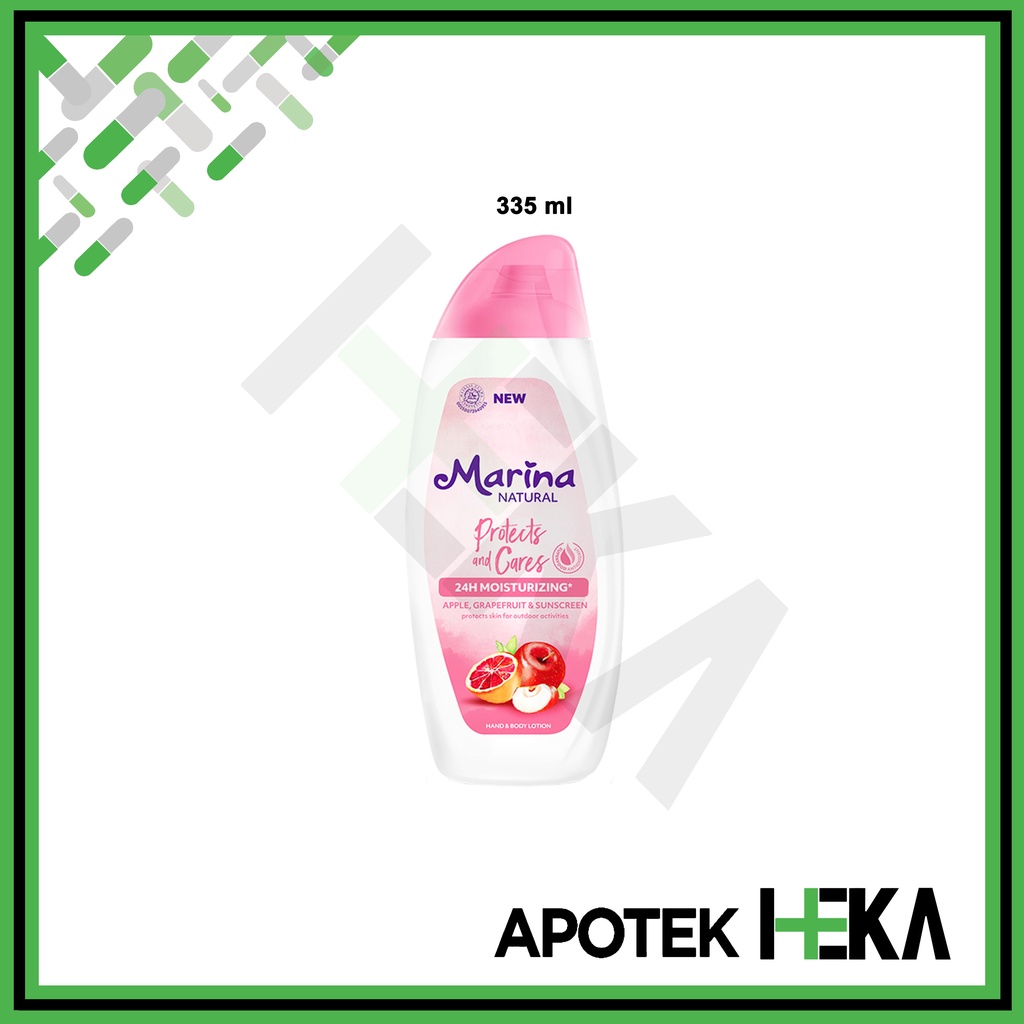 Marina Handbody Lotion Natural Protect &amp; Care - Fruit &amp; Sunscreen (SEMARANG)