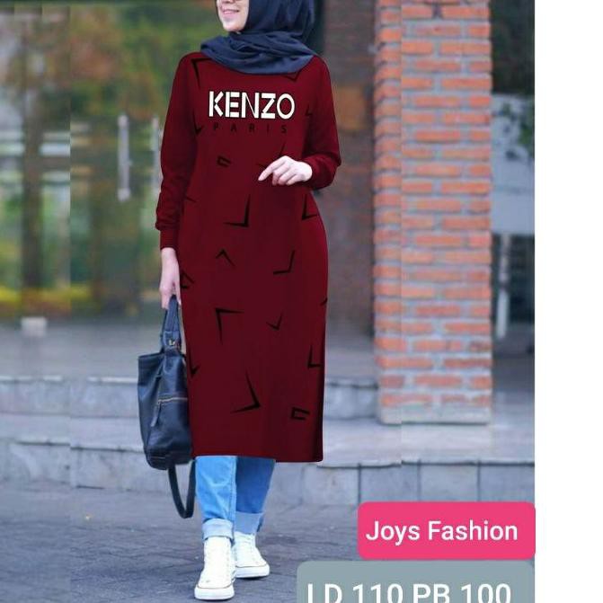 ➴ JF Atasan Tunik Kaos Babyterry Jumbo Tunik Wanita Muslimah Terbaru KENS ✈