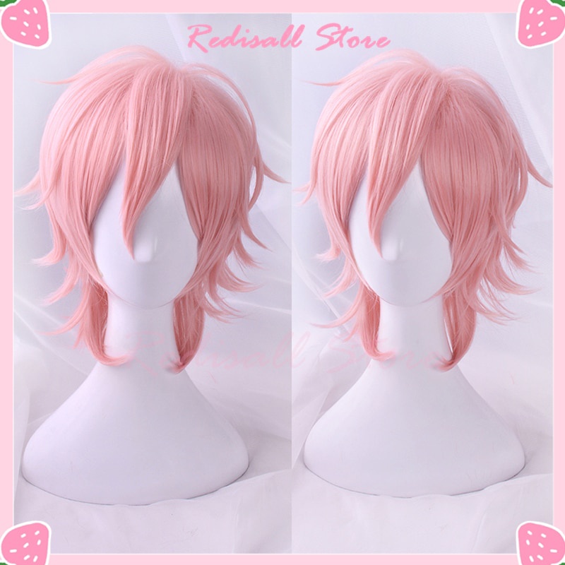 PREORDER Anime Yarichin Bitch-bu Club Ayato Yuri Cosplay Wig Pink Short Heat Resistant Synthetic Hai