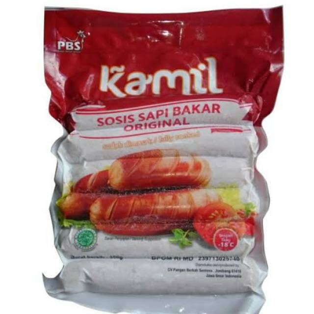 

Kamil sosis sapi bakar jumbo 14cm isi 6biji 500gr