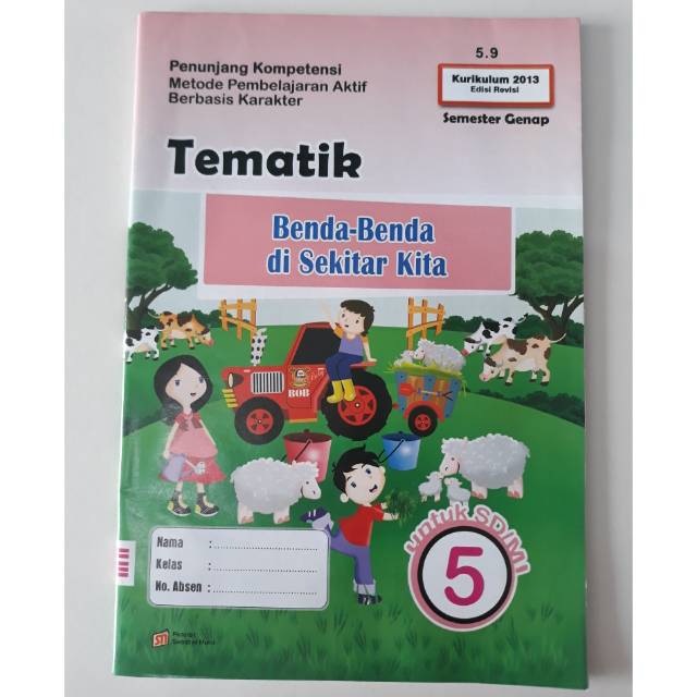 Buku LKS Tematik kelas 5 Tema Benda-benda di sekitar kita