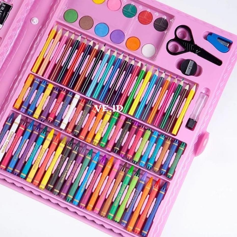 

Terjangkau 150 PCS Crayon Set/ Krayon Set Pensil Warna Lengkap Alat Tulis Lukis Menggambar Mewarnai Melukis Anak ン