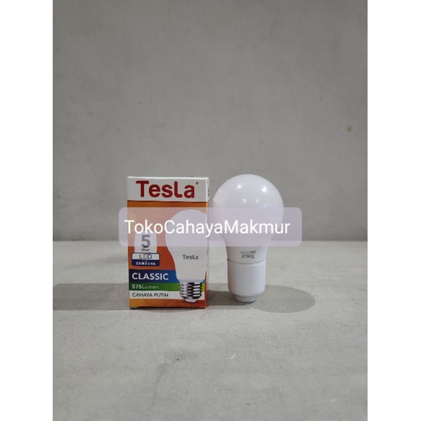 Lampu LED Bohlam Classic 5w 5watt Tesla Cahaya Putih Hemat Energy