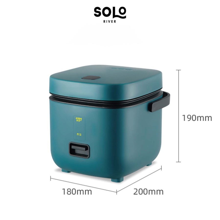 SOLO RIVER Smart Rice Cooker Mini 0.8 L Penanak Nasi Minimalis Praktis 200 Watt