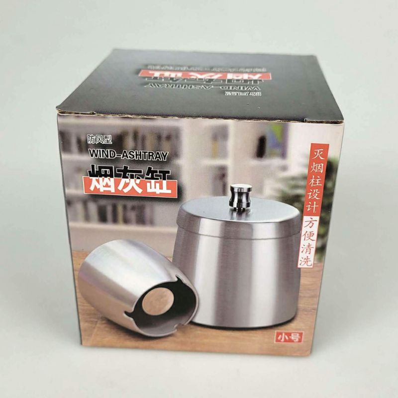 Firetric Asbak Rokok Anti Angin Cone Cylinder Stainless Steel - ZJ38100