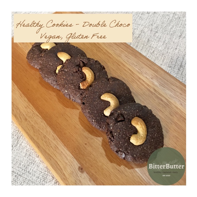 

VEGAN GLUTEN FREE Healthy Double Choco Cookies, No Telur-Susu-Butter