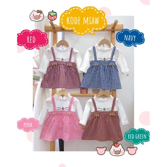 Dress Baju Anak Import Summer Perempuan Baju bayi Katun newborn babygirl