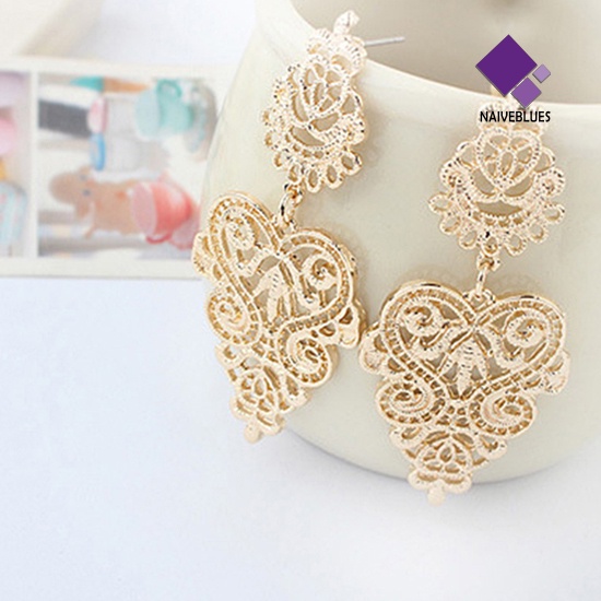 Anting Panjang Menjuntai Desain Hollow Gaya Vintage Bohemian Untuk Wanita