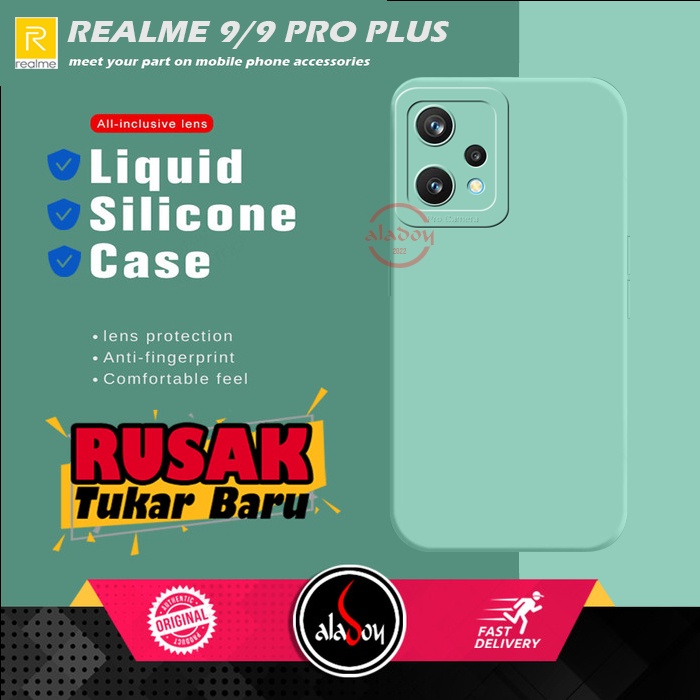 Soft Case Realme 9 / 9 Pro Plus Case Liquid Silicone Pro Camera Premium Casing