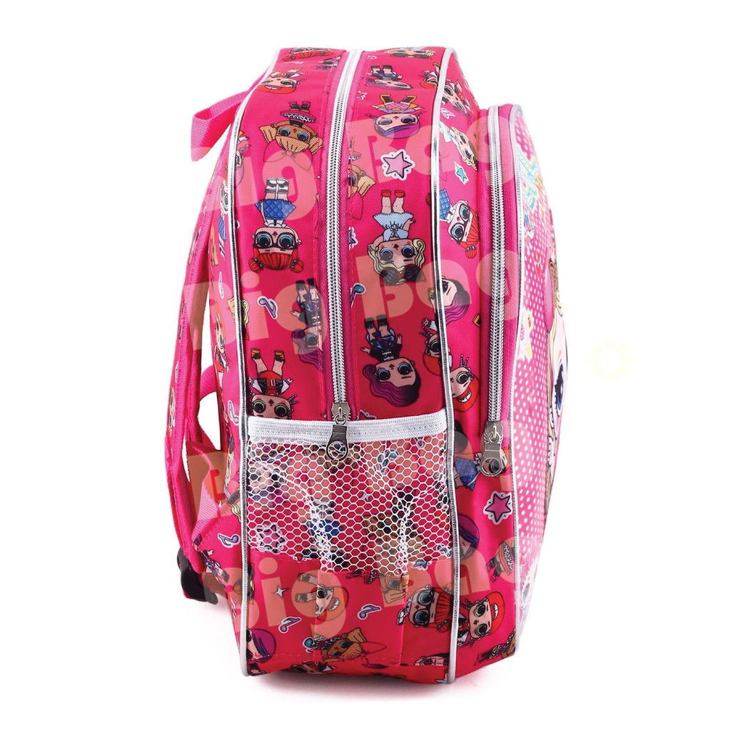 PTS - Ransel Sekolah Anak Perempuan UKURAN TK FULL PATTERN DOTTIES - RANSEL LED - LED BACKPACK - LOL SURPRISE