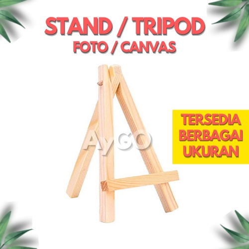 

MINI EASEL KANVAS / DUDUKAN CANVAS/ TRIPOD KAYU / STAND KAYU