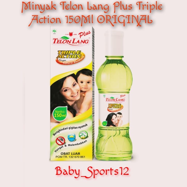 Minyak Telon Lang Plus Plus Triple Action 150ml, Minyak Telon Bayi Anti Gigitan Nyamuk 10 Jam