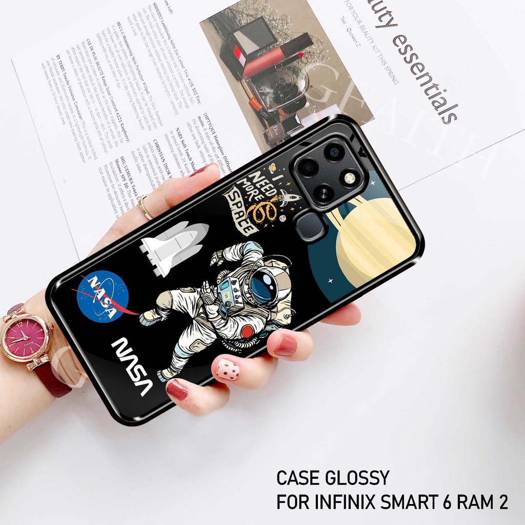Sukses Case Glossy INFINIX SMART 6 (Ram 2) - Hardcase 2D Glossy Infinix Smart 6 (Ram 2) - Silikon Hp