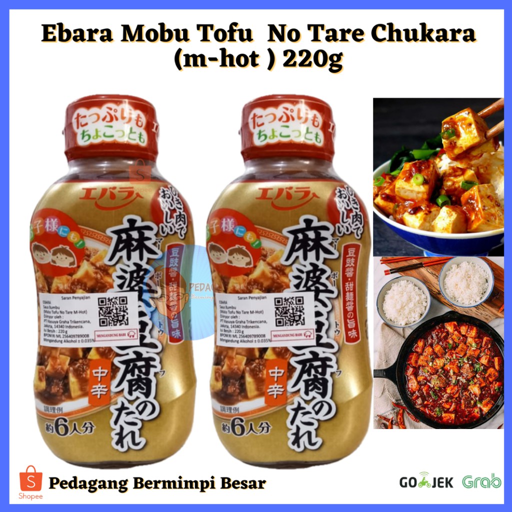 Ebara Mabo Tofu No Tare Chukara ( M-Hot ) 220g/  Saus Tahu Mapo/ Mapo Tofu Sauce/ Ebara Mabo