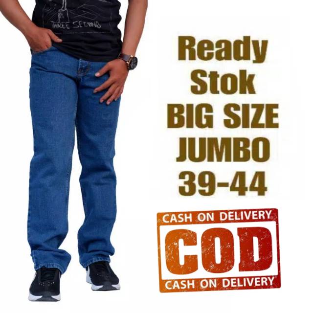 BIGSIZE/JUMBO 39-44 CELANA JEANS PANJANG PRIA MODEL STANDAR/REGULER