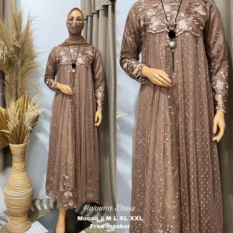 GAMIS TERBARU 2021 GAMIS JUMBO LD120 GAMIS MEWAH PESTA GAMIS MURAH