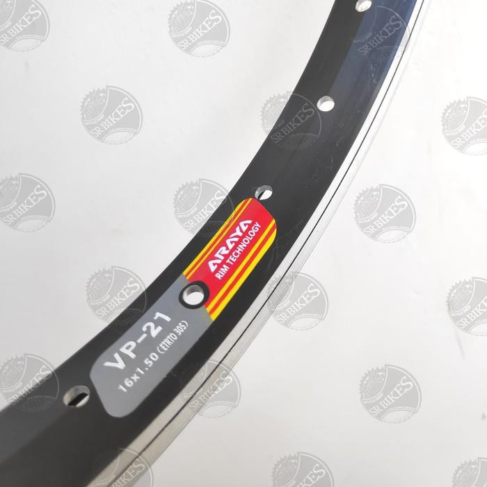 VELG RIMS SEPEDA 16 INCH MURNI 28 HOLE. BRAKELINE. ARAYA VP-21 