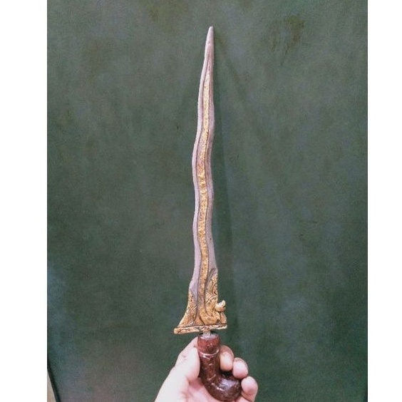 keris nogo Sosro kinatah kuning UK 35cm