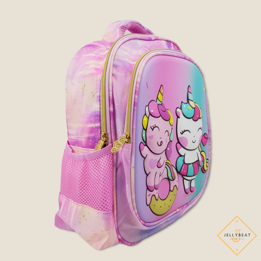 TAS RANSEL 13.5 INCH TK - SD 2 KARAKTER - UNICORN DONUT PINK