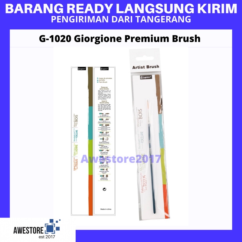 Giorgione G-1020 Liner Brush Kuas Lukis Round Tipis Water Color 0 1 2