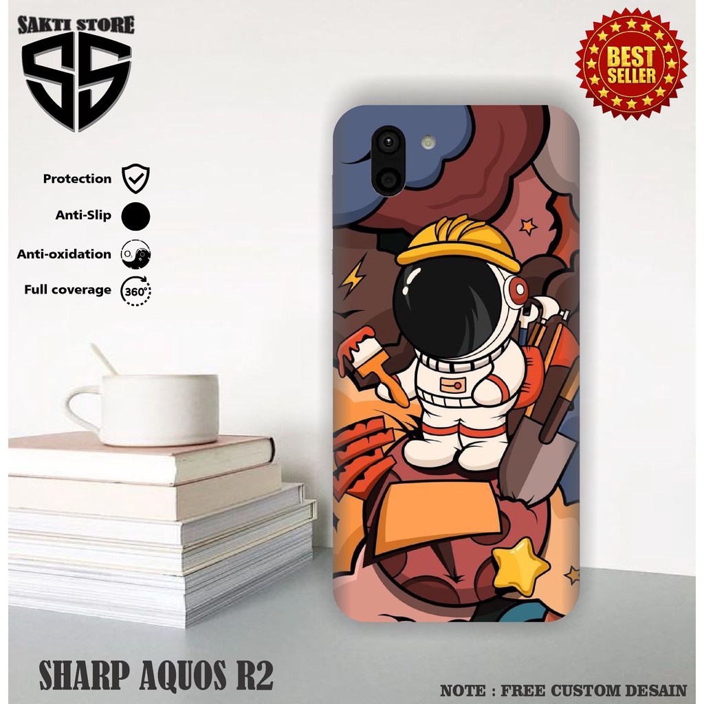 SKIN HANDPHONE MURAH BISA CUSTOM MOTIF HP SHARP AQUOS R2 SKIN CASE